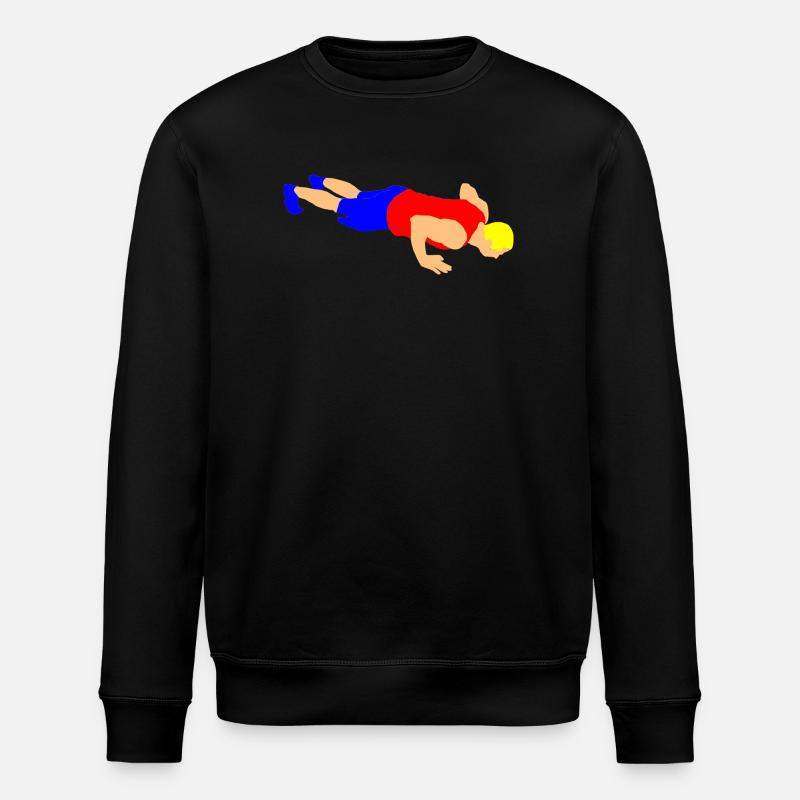 Liegestütz - Stanley/Stella Unisex Bio-Sweatshirt ROLLER - Schwarz