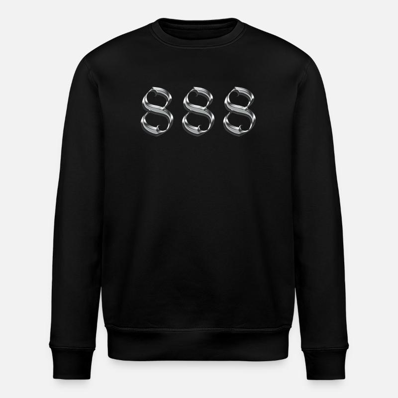 Engel Nummer 888 Bilanz - Stanley/Stella Unisex Bio-Sweatshirt ROLLER - Schwarz