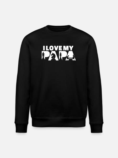 Funny Chess Player Life Pie Chart - Stanley/Stella ROLLER Unisex Organic Sweatshirt - black