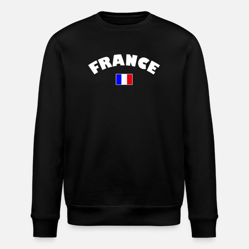 France drapeau français - Sweat bio ROLLER Stanley/Stella Unisexe - noir