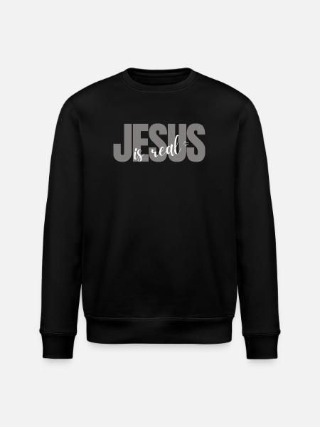 Jesus is Real - Stanley/Stella Unisex Bio-Sweatshirt ROLLER - Schwarz