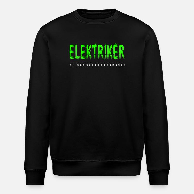 Elektriker Handwerker Design - Stanley/Stella Unisex Bio-Sweatshirt ROLLER - Schwarz