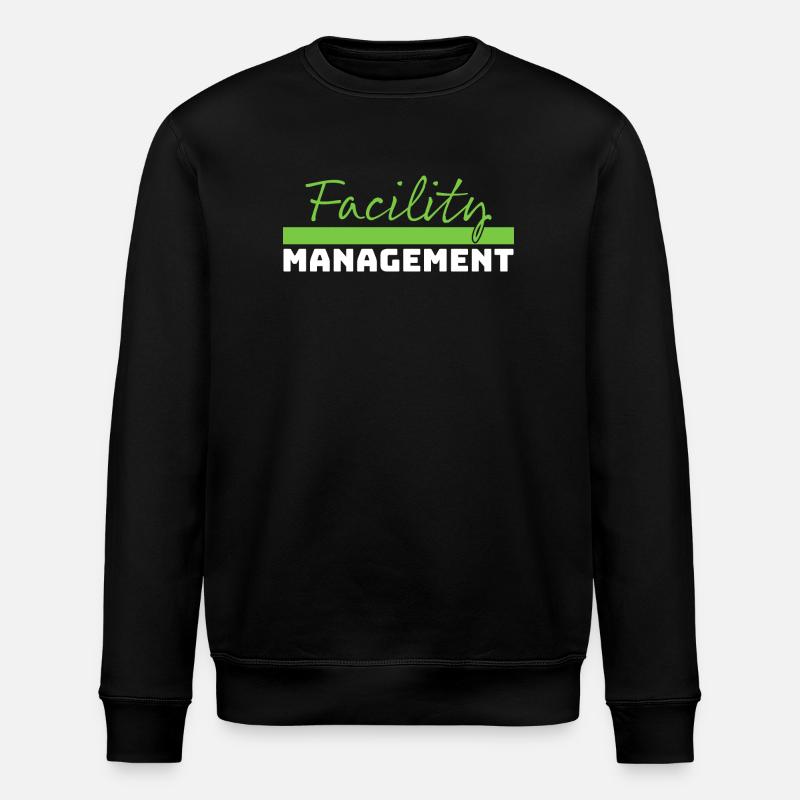Tshirt Facility Management vert blanc - Sweat bio ROLLER Stanley/Stella Unisexe - noir