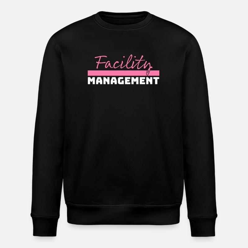 Tshirt Facility Management rose blanc - Sweat bio ROLLER Stanley/Stella Unisexe - noir