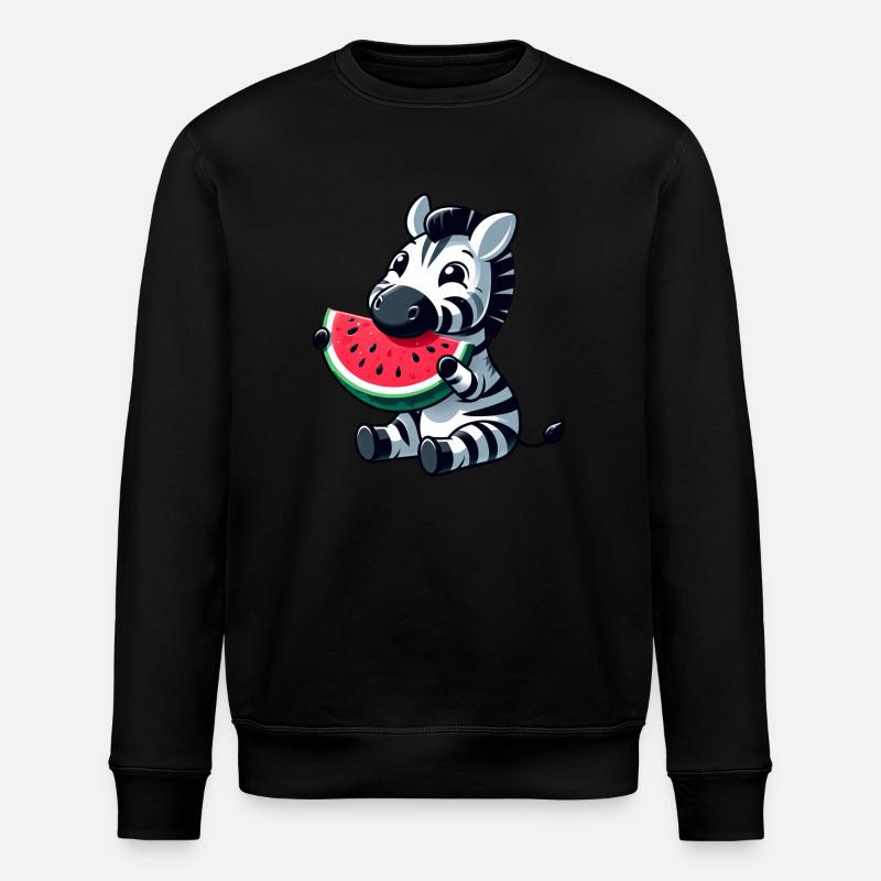 Zebra Melon Pastèque Fruit Fruité - Sweat bio ROLLER Stanley/Stella Unisexe - noir