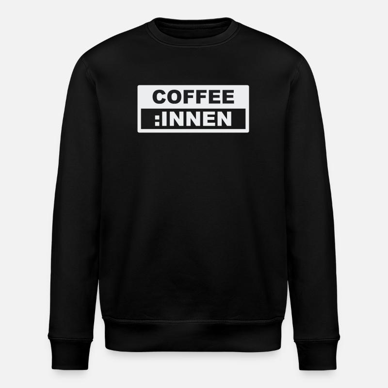 KAFFEE INNEN - Stanley/Stella Unisex Bio-Sweatshirt ROLLER - Schwarz