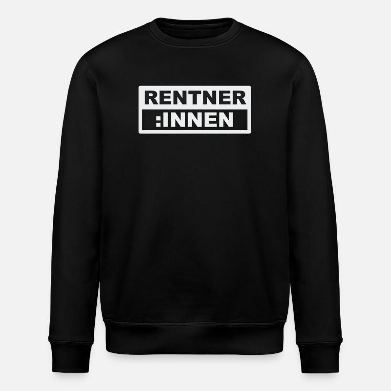 Lustiges Rentner-Design - Stanley/Stella Unisex Bio-Sweatshirt ROLLER - Schwarz