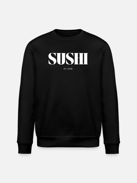 Sushi ist Liebe - Stanley/Stella Unisex Bio-Sweatshirt ROLLER - Schwarz