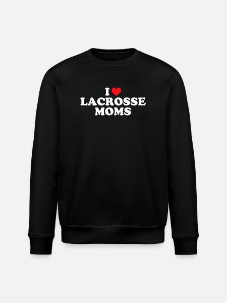 I Love Lacrosse Moms - Stanley/Stella ROLLER Unisex Organic Sweatshirt - black