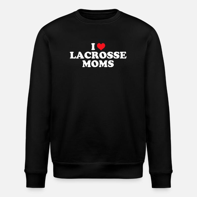 I Love Lacrosse Moms - Stanley/Stella ROLLER Unisex Organic Sweatshirt - black