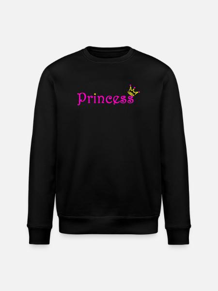 Prinzessin Glitzer Krone - Stanley/Stella Unisex Bio-Sweatshirt ROLLER - Schwarz