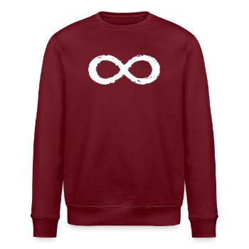 Symbole du signe d’infini Toujours et à jamais - Sweat bio ROLLER Stanley/Stella Unisexe - bordeaux - Devant - Nik (191cm)