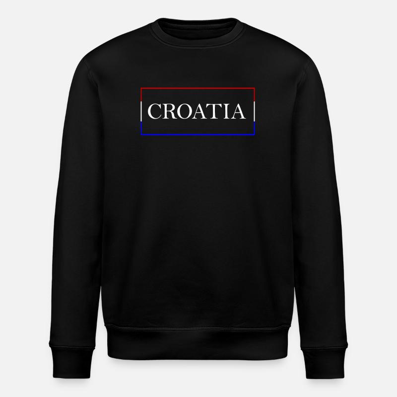 Croatia Design Kroatien - Stanley/Stella Unisex Bio-Sweatshirt ROLLER - Schwarz
