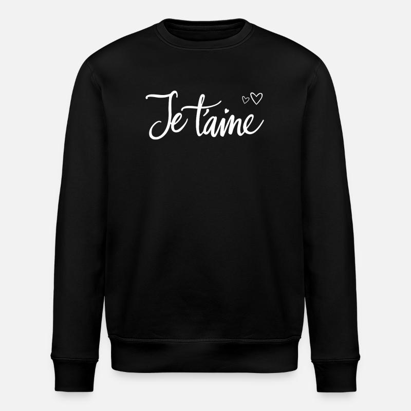 Ich liebe dich - Stanley/Stella Unisex Bio-Sweatshirt ROLLER - Schwarz