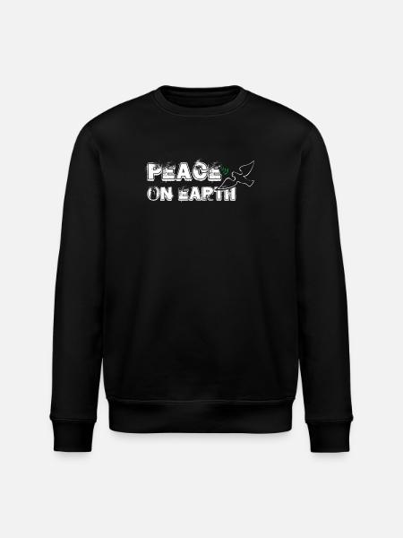 Peace on Earth | with Bird - Stanley/Stella Unisex Bio-Sweatshirt ROLLER - Schwarz