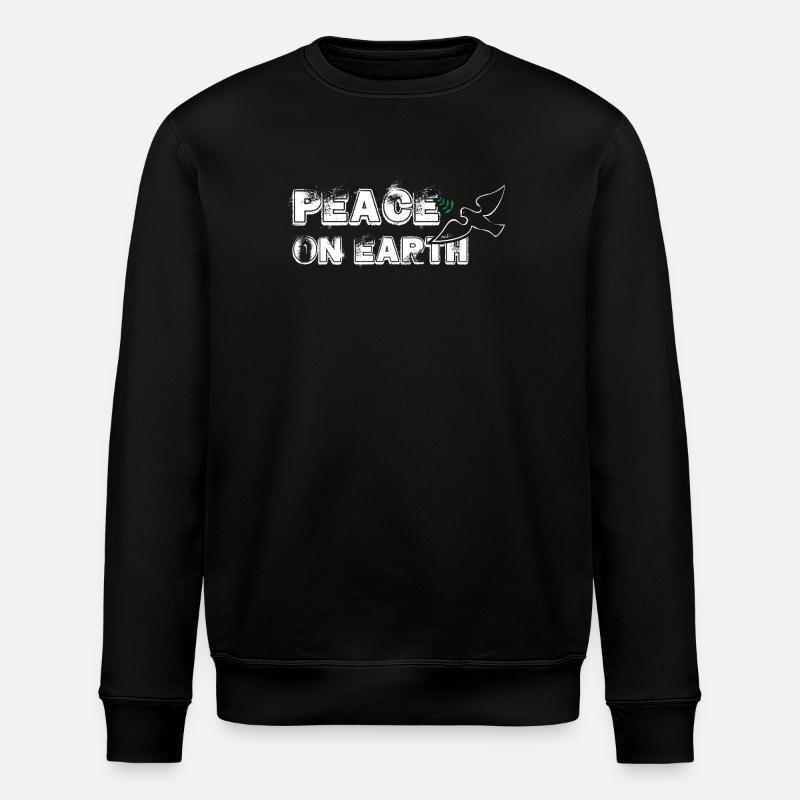 Peace on Earth | with Bird - Stanley/Stella ROLLER Unisex Organic Sweatshirt - black