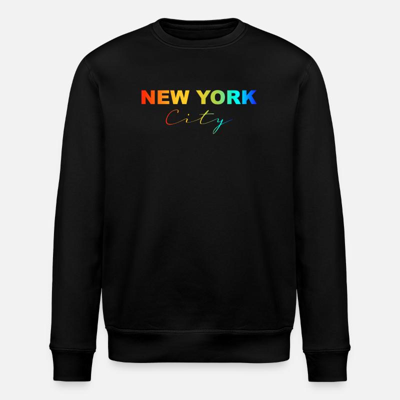 Arc-en-ciel de New York - Sweat bio ROLLER Stanley/Stella Unisexe - noir