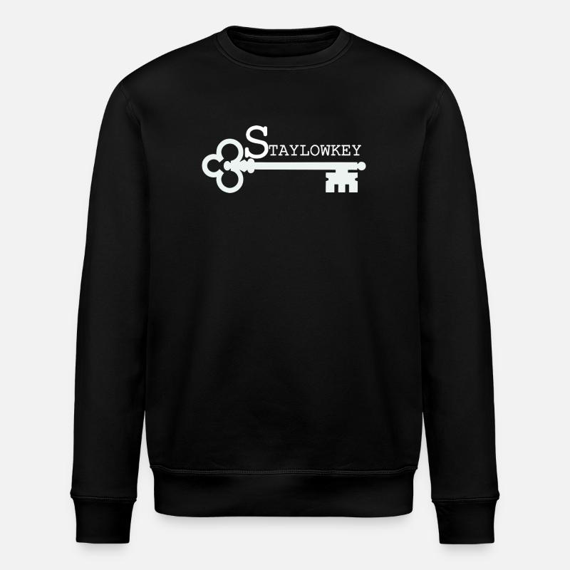 Stay Low Key Key Illustration - Stanley/Stella ROLLER Unisex Organic Sweatshirt - black