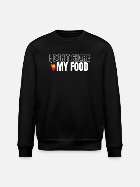 Teile mein Essen nicht - Stanley/Stella Unisex Bio-Sweatshirt ROLLER - Schwarz
