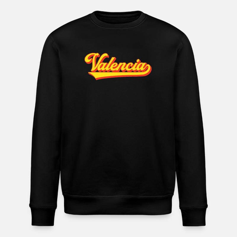 Valencia Script Logo - Stanley/Stella ROLLER Unisex Organic Sweatshirt - black
