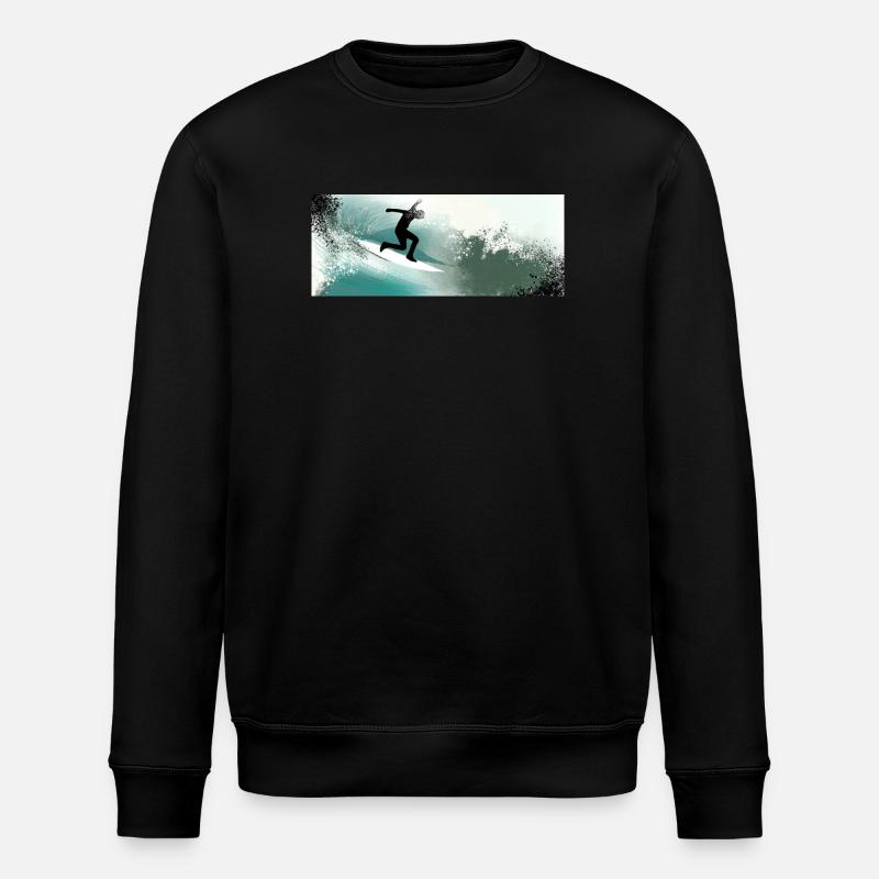 Dans le tumulte des vagues - Sweat bio ROLLER Stanley/Stella Unisexe - noir