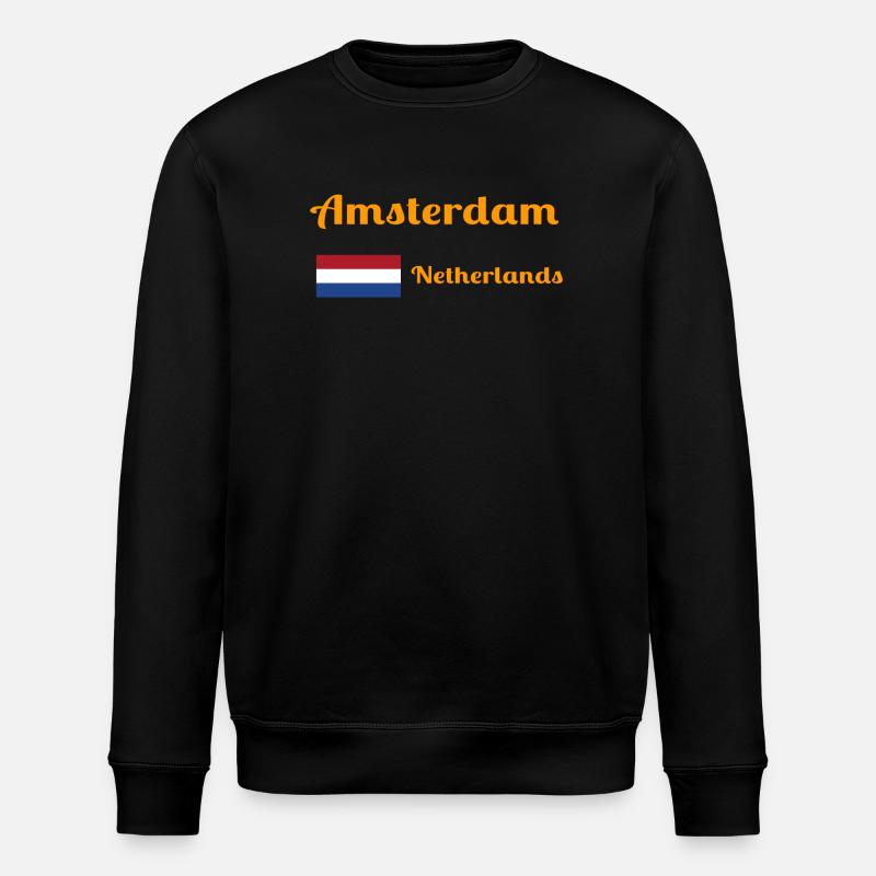 Amsterdam, Pays-Bas - Imprimés élégants - Sweat bio ROLLER Stanley/Stella Unisexe - noir