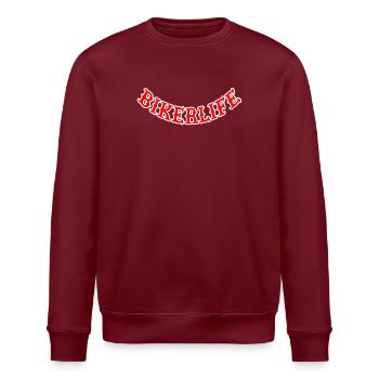 Bikerlife_red_ - Stanley/Stella Unisex Bio-Sweatshirt ROLLER - Burgunderrot - Vorne - Nik (191cm)