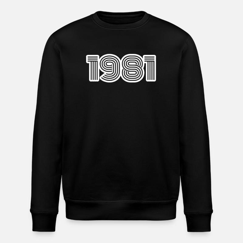 Geboren 1981 - Stanley/Stella Unisex Bio-Sweatshirt ROLLER - Schwarz