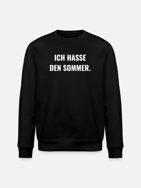 Ich hasse den Sommer. - Stanley/Stella Unisex Bio-Sweatshirt ROLLER - Schwarz