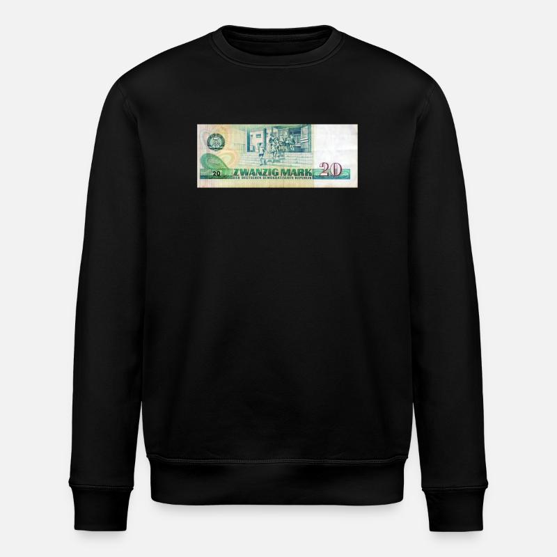 20 mark der ddr - Stanley/Stella Unisex Bio-Sweatshirt ROLLER - Schwarz