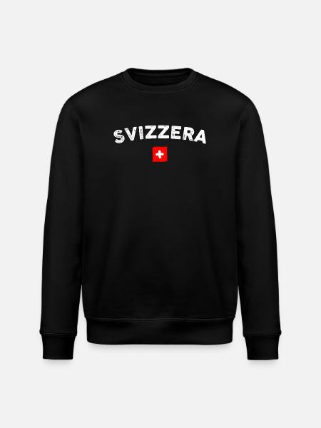 Svizzera Arc Emblem Flag - Stanley/Stella ROLLER Unisex Organic Sweatshirt - black