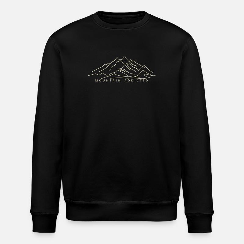 Mountain addicted - Stanley/Stella ROLLER Unisex Organic Sweatshirt - black