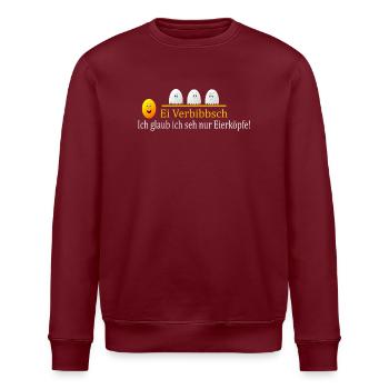 Ei Verbibbsch - Stanley/Stella Unisex Bio-Sweatshirt ROLLER - Burgunderrot - Vorne - Nik (191cm)