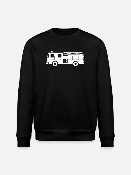 Fire Brigade Emergency Vehicle Silhouette - Stanley/Stella ROLLER Unisex Organic Sweatshirt - black