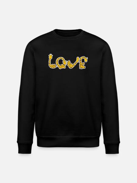 Giraffe LOVE Yoga - Stanley/Stella ROLLER Unisex Organic Sweatshirt - black