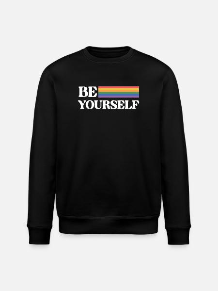 LGBT Pride Month - Be Yourself - Stanley/Stella ROLLER Unisex Organic Sweatshirt - black