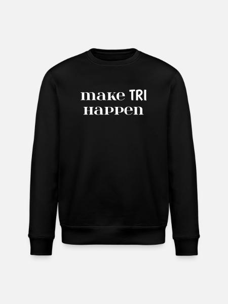Mach TRI möglich. Triathlon-Geschenk - Stanley/Stella Unisex Bio-Sweatshirt ROLLER - Schwarz