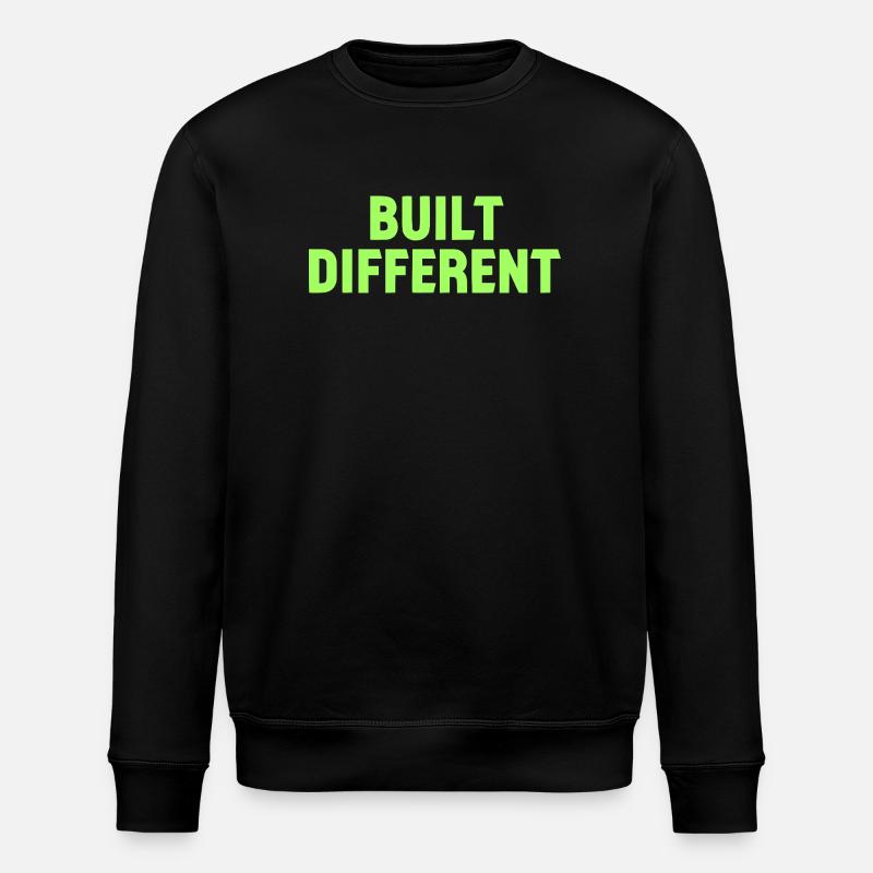 Built Different Neon Tee - Stanley/Stella ROLLER Unisex Organic Sweatshirt - black