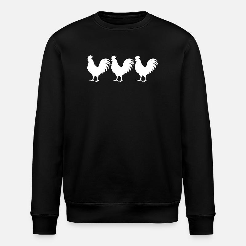 Silhouette du coq - Sweat bio ROLLER Stanley/Stella Unisexe - noir