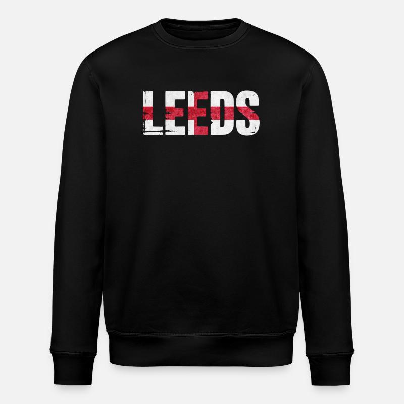 Leeds England - Stanley/Stella ROLLER Unisex Organic Sweatshirt - black