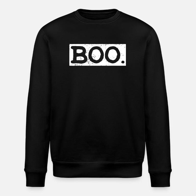 Boo Bold Halloween Typografie - Stanley/Stella Unisex Bio-Sweatshirt ROLLER - Schwarz
