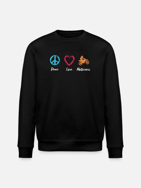 Frieden Liebe Motocross - Stanley/Stella Unisex Bio-Sweatshirt ROLLER - Schwarz
