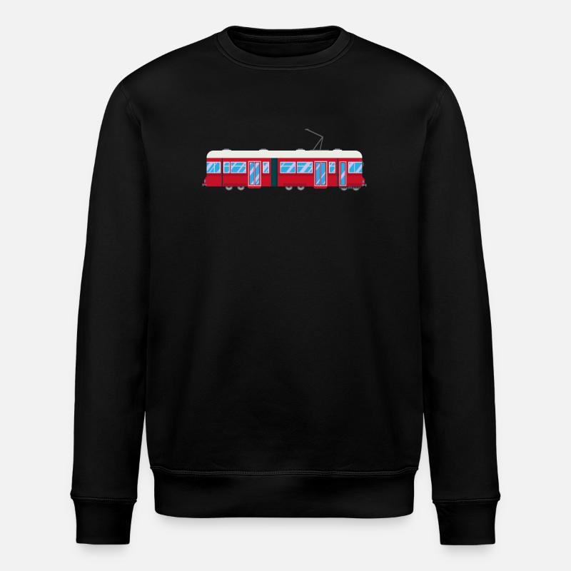 Tram, tram, train, railway - Stanley/Stella ROLLER Unisex Organic Sweatshirt - black
