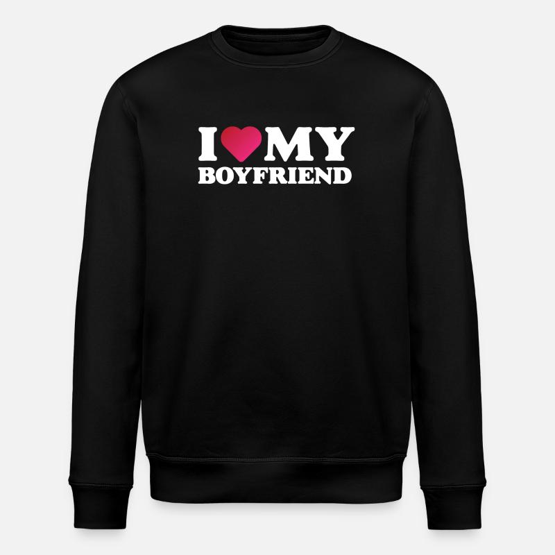 Ich liebe meinen Freund - Stanley/Stella Unisex Bio-Sweatshirt ROLLER - Schwarz