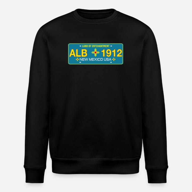 New Mexico Nummernschild Albuquerque - Stanley/Stella Unisex Bio-Sweatshirt ROLLER - Schwarz