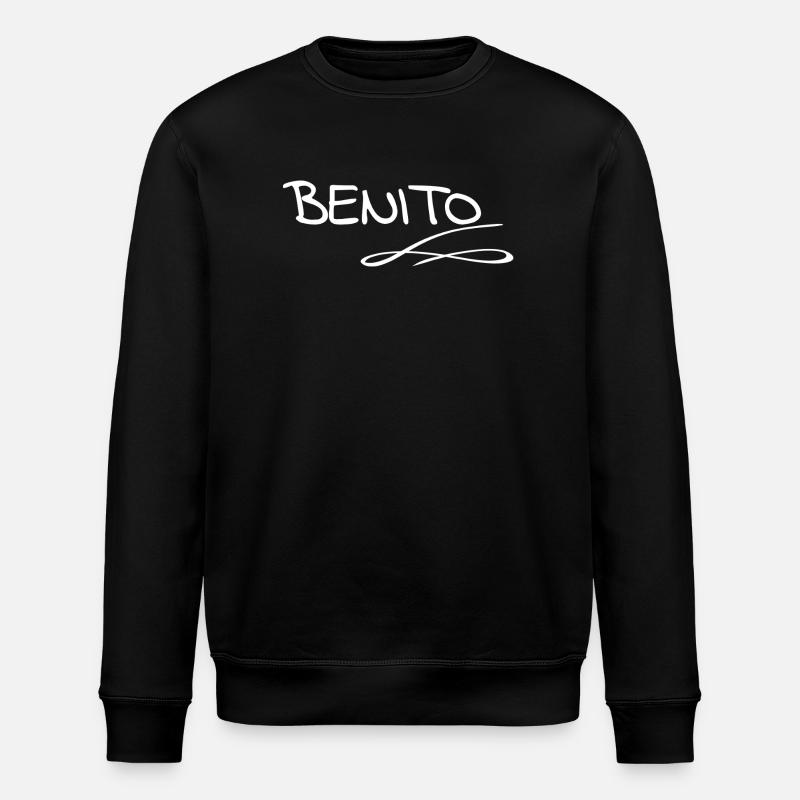 Benito als Vorname - Stanley/Stella Unisex Bio-Sweatshirt ROLLER - Schwarz