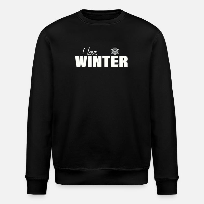 i love winter - Stanley/Stella ROLLER Unisex Organic Sweatshirt - black