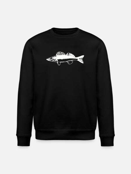 Fish with water movement - Stanley/Stella ROLLER Unisex Organic Sweatshirt - black