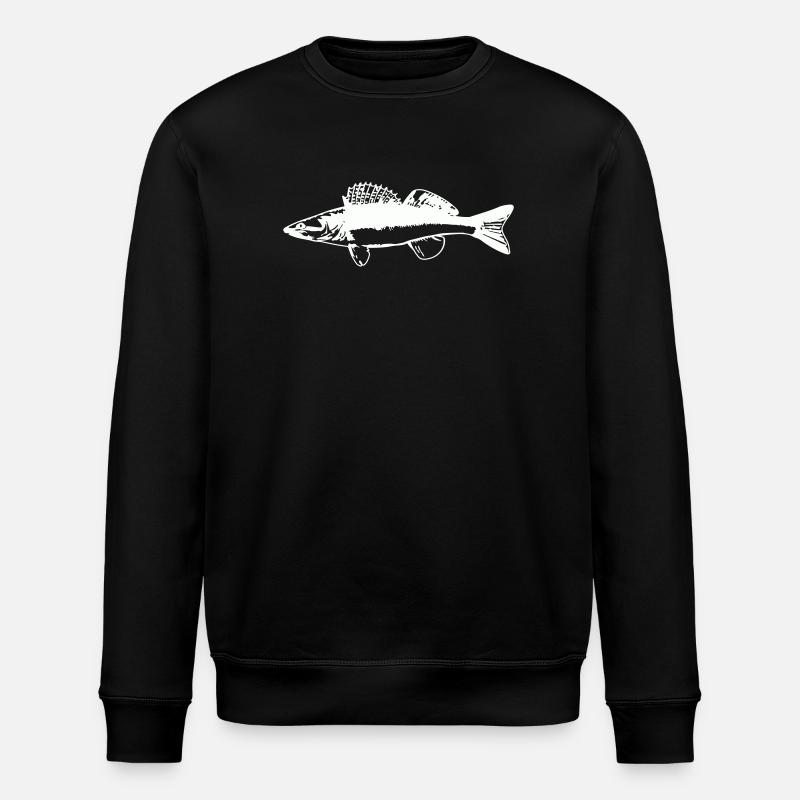 Fish with water movement - Stanley/Stella ROLLER Unisex Organic Sweatshirt - black