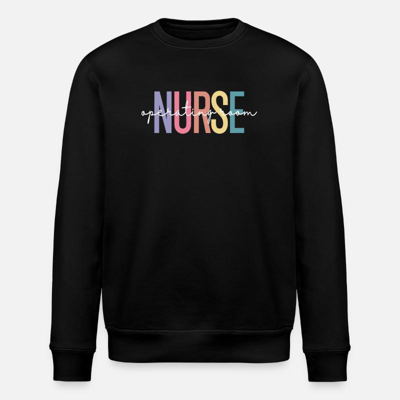 Nurse OR Gradient Letter Design - Stanley/Stella Unisex Bio-Sweatshirt ROLLER - Schwarz